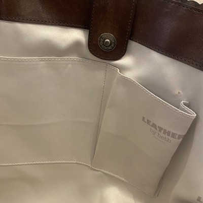 India Leder-Shopper, Haselnuss Leder, dänisches Design