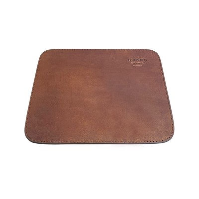 Mouse pad in full grain leather - H.C. Andersen 'swan'