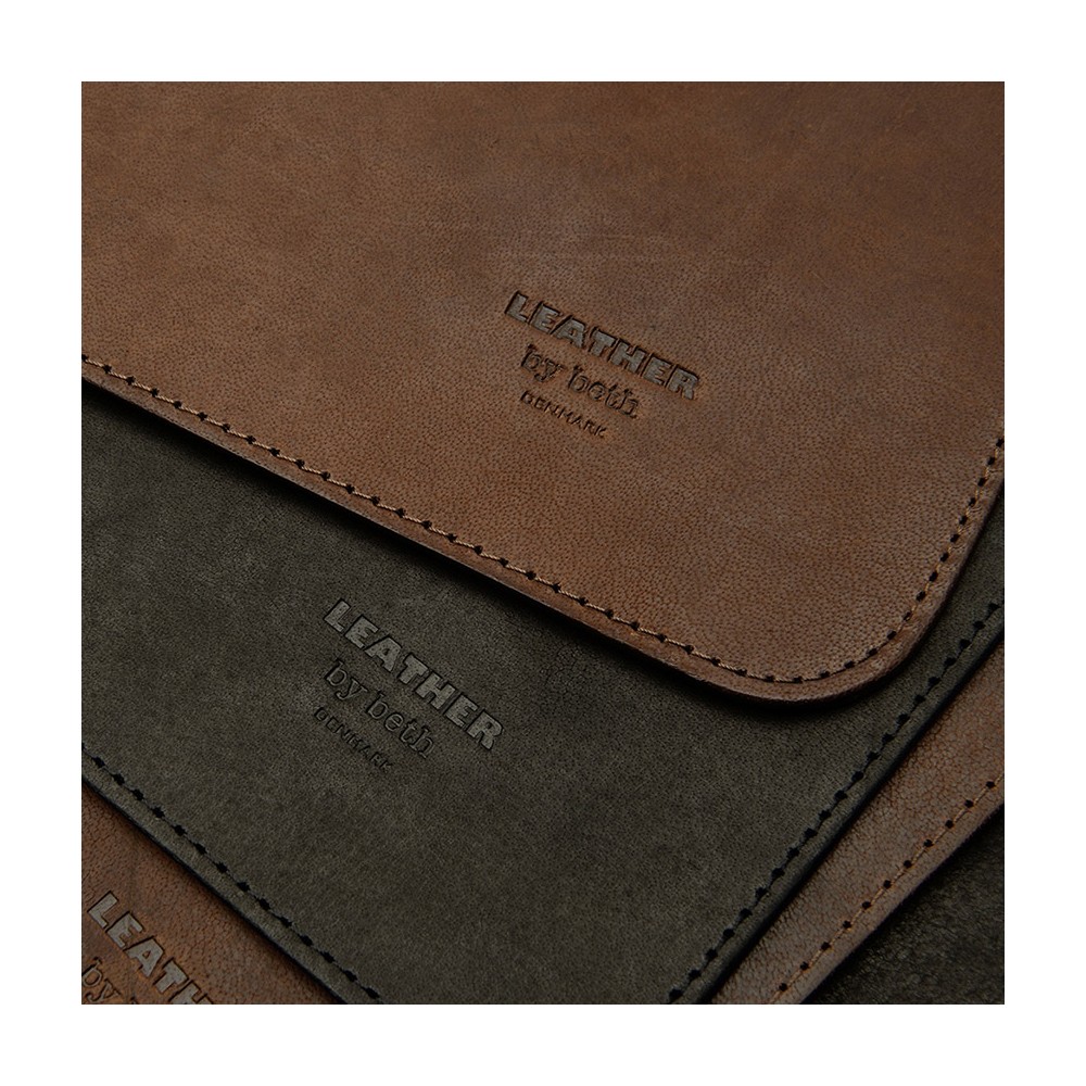 Leather placemats, black, danish design