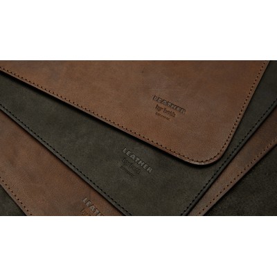 Leder-Tischunterlage in Braun, Dänisches Design