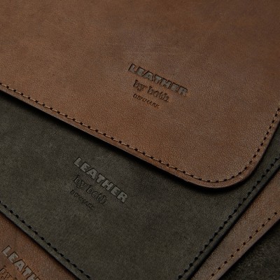 Leder-Tischunterlage in Braun, Dänisches Design