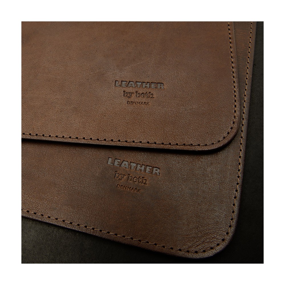 Leder-Tischunterlage in Braun, Dänisches Design