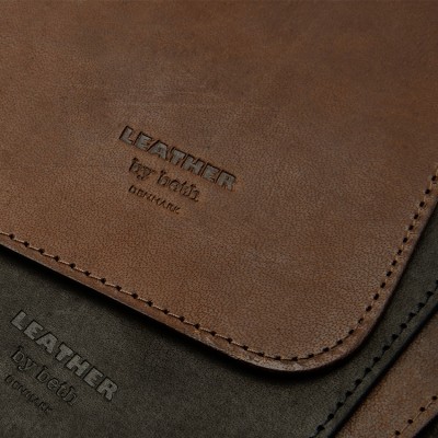 Leder-Tischunterlage in Braun, Dänisches Design