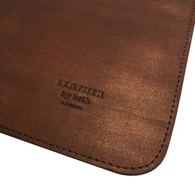 Leder-Tischunterlage in Braun, Dänisches Design