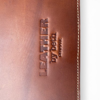 A4 læder-cover & journal i cognac, dansk design